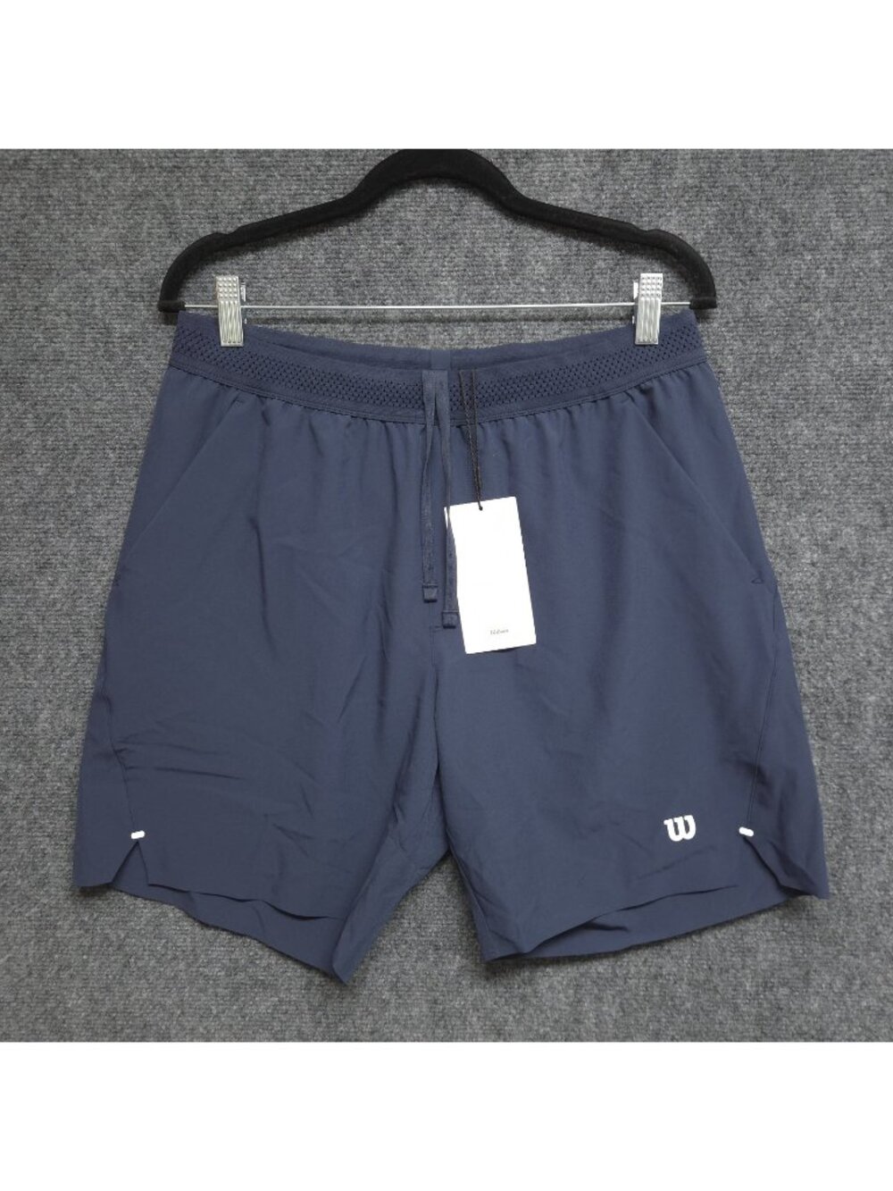 Wilson Shorts Mens Medium Navy Blue Tournament Short V2 7” Unlined Athletic
